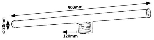 Rabalux 75038 - Illuminazione a LED per specchi da bagno NOUR LED/9W/230V IP44