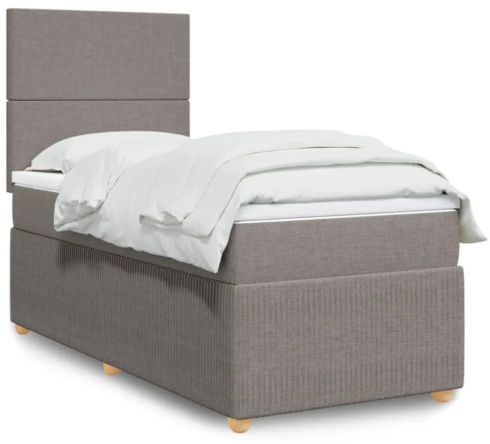Giroletto A Molle Con Materasso Tortora 100x200 Cm İn Tessuto /
