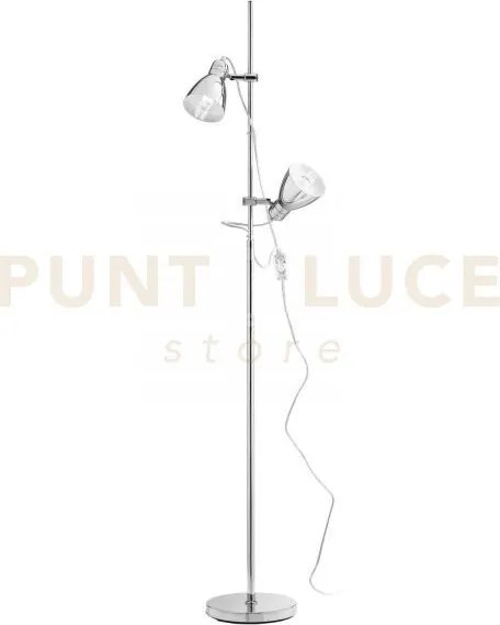 Piantana lemonde orientbile in metallo cromo 2 luci attacco e27 35x...