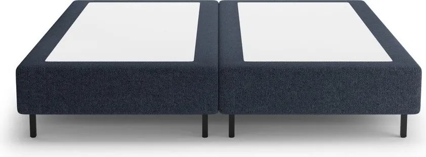 Letto matrimoniale imbottito blu scuro senza testiera 140x200 cm Whale – Micadoni