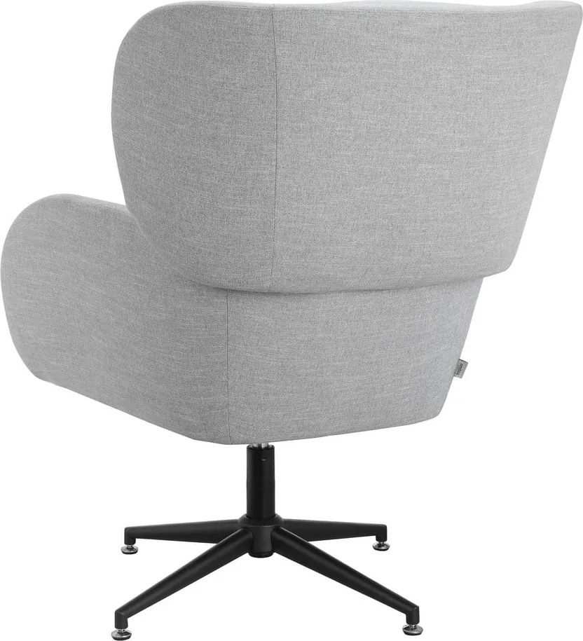 Poltrona in velluto grigio chiaro Vanessa - Støraa