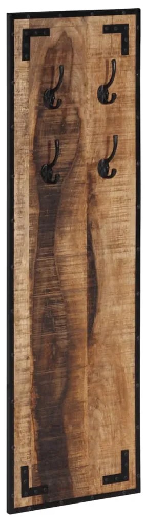 Appendiabiti 35x8x110 Cm İn Legno Massello Grezzo Di Mango /