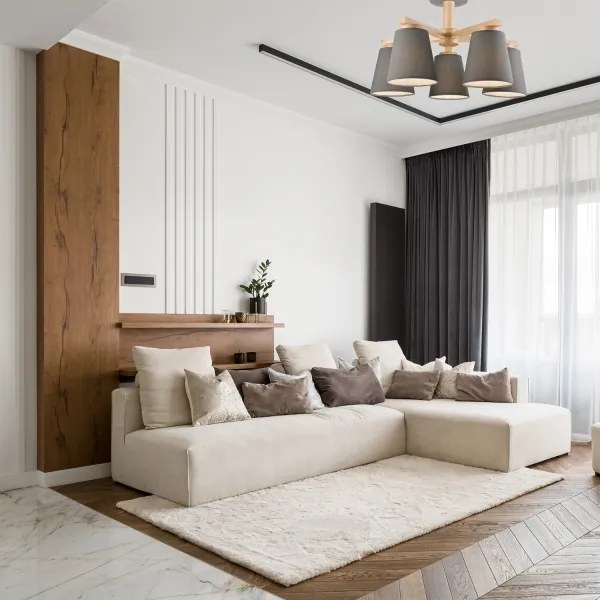 Plafoniera ELLIE 5xE27/60W/230V grigio