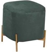 Puff contenitore velluto verde salvia con gambe cm38x38h45