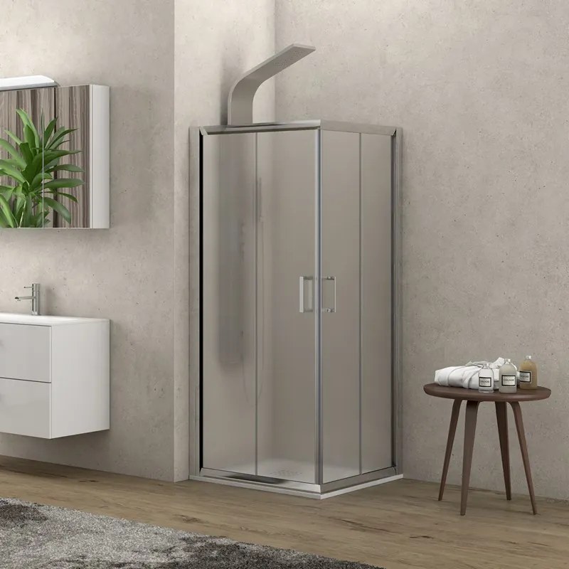Box doccia angolare 120x70 vetro opaco altezza 180cm K410 - KAMALU