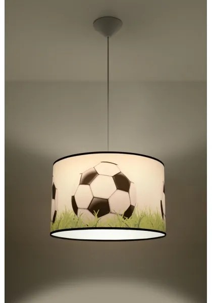 Sollux SL.1429 - Lampadario a sospensione per bambini FOOTBALL 1xE27/15W/230V diametro 40 cm