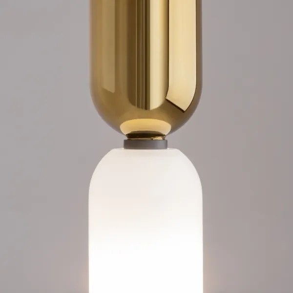 Maytoni MOD177PL-01G - Lampadario a sospensione con filo MEMORY 1xE14/40W/230V oro/bianco