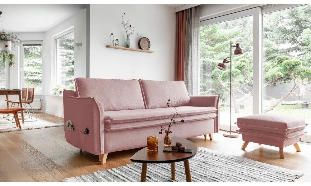 Divano rosa chiaro 225 cm Charming Charlie - Miuform