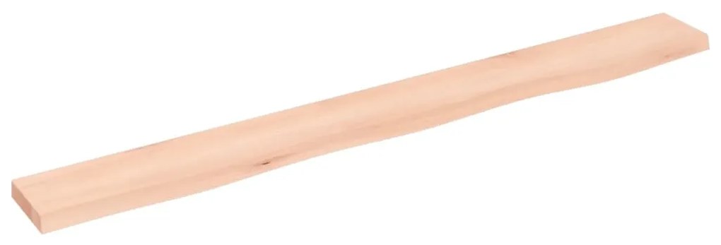 Ripiano a parete 100x10x2 cm legno massello rovere non trattato