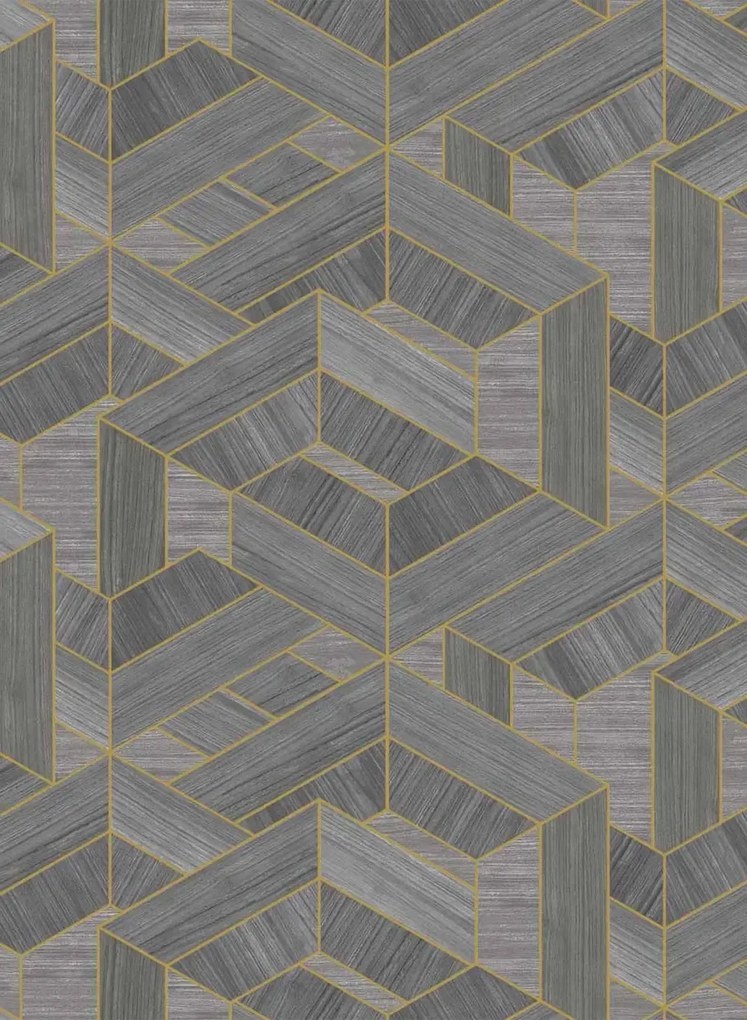 Coordonne Carta da parati Hexagon - Steel