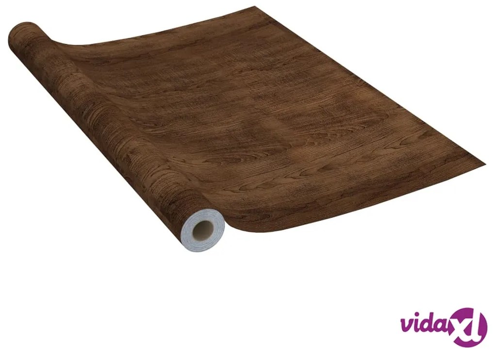 vidaXL Pellicola Autoadesiva per Mobili Rovere Moro 500x90 cm in PVC