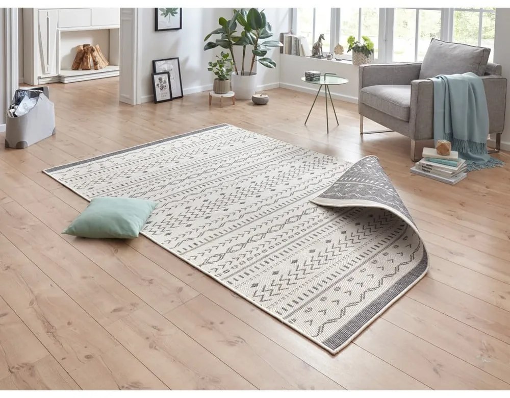 Tappeto da esterno grigio e crema , 150 x 80 cm Kuba - NORTHRUGS