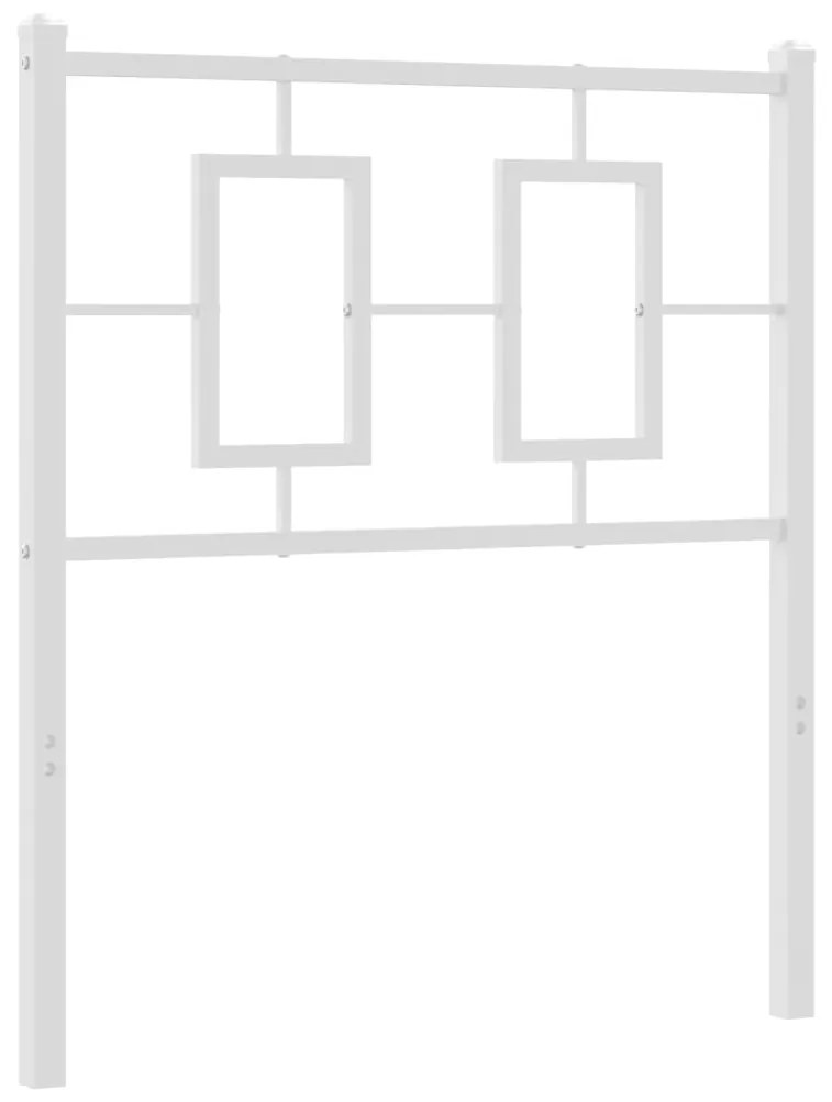 Testiera in metallo bianco 75 cm