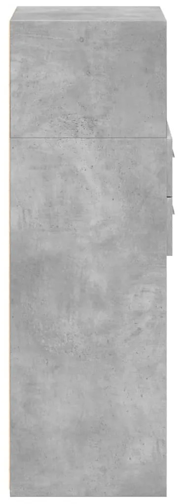 Credenza grigio cemento 30x42,5x124 cm in legno multistrato