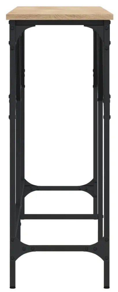 Tavolo consolle rovere sonoma 140x29x75 cm in legno multistrato