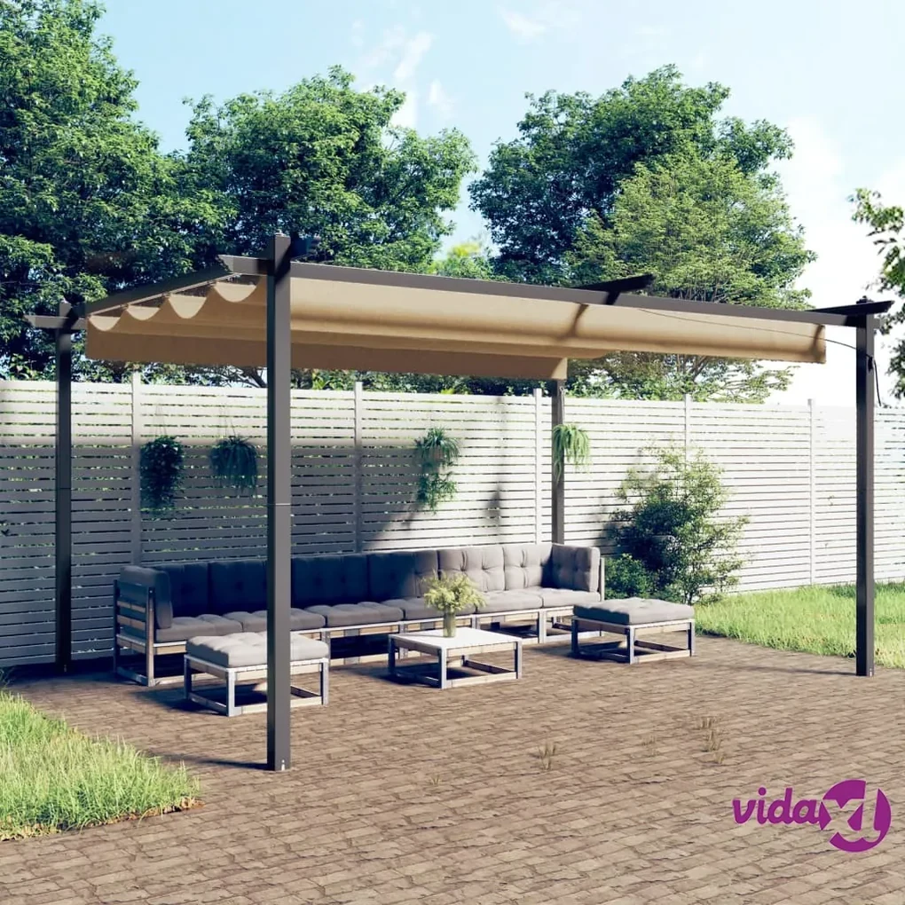 Pergola bioclimatica in alluminio bianca 3x4 m NIMBUS