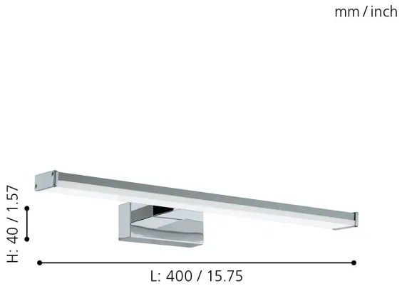 Eglo 74051 - Illuminazione a LED per specchi da bagno GALENZANA LED/7,4W/230V IP44 cromo