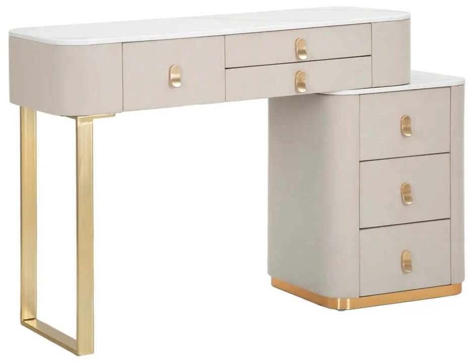 Consolle in beige-oro 40x120 cm Beauty - Mauro Ferretti