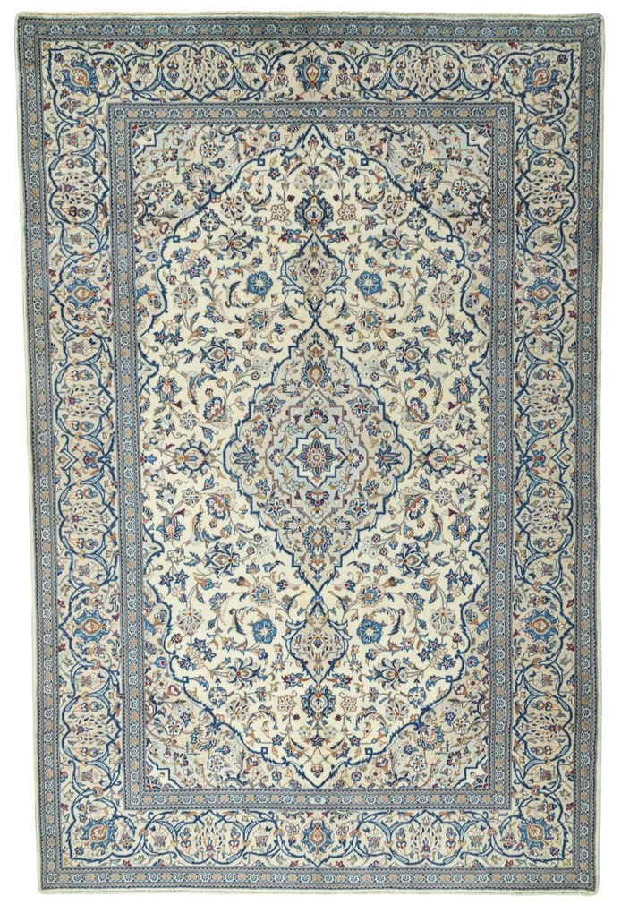 Kashan Tappeto persiano 200x300 Beige (Iran) Annodato A Mano