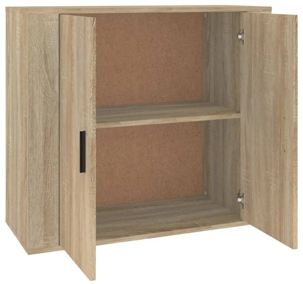 Credenza rovere sonoma 80x33x70 cm in legno multistrato