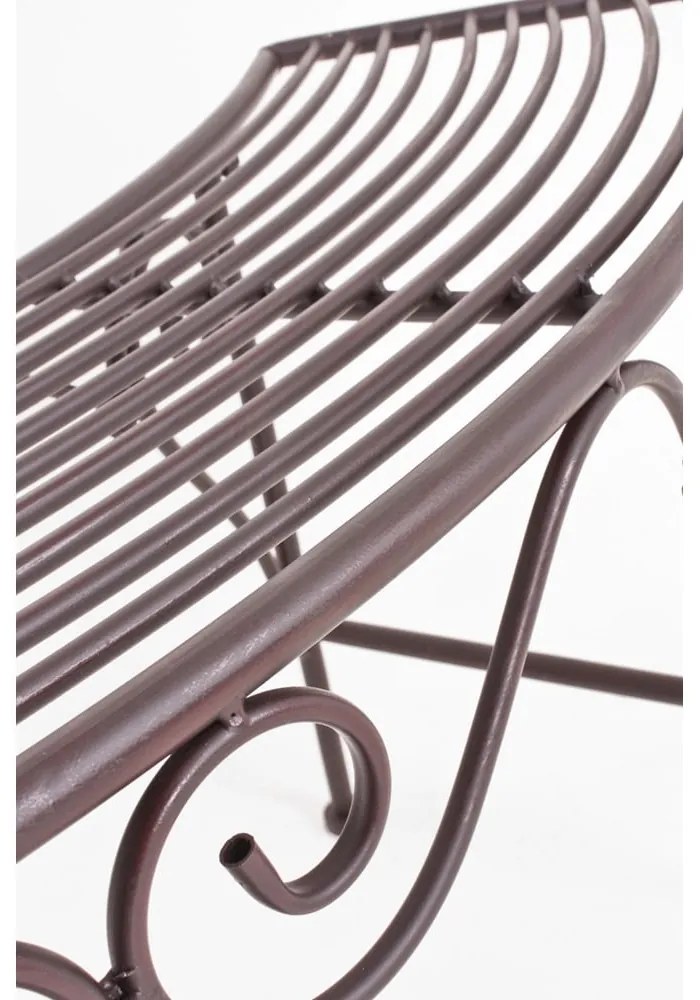 Panchina da giardino in metallo nero e marrone Fuego - Garden Pleasure