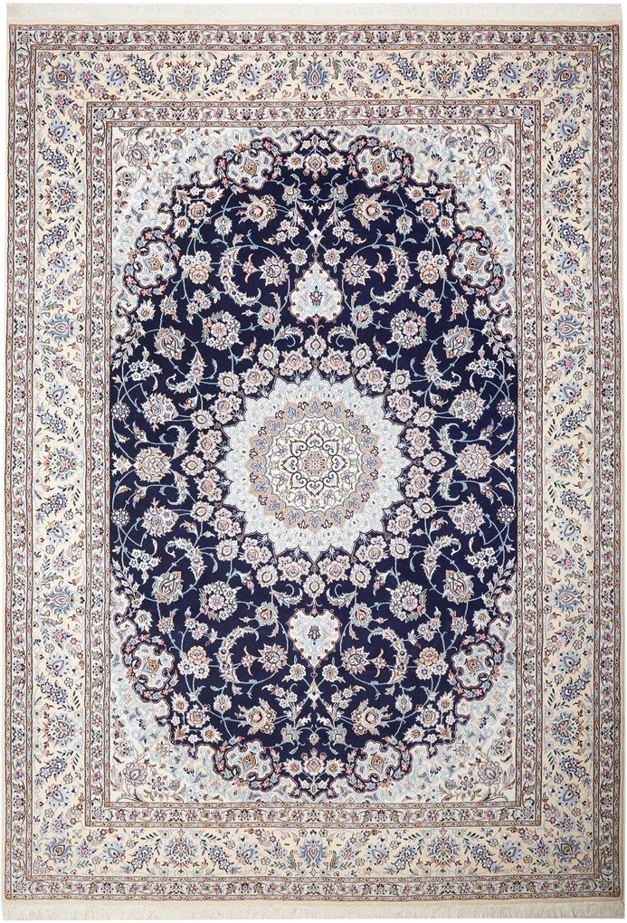 Nain Tappeto persiano 250x350 Blu (Iran) Annodato A Mano