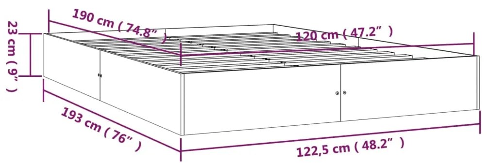 Giroletto in Legno Massello 120x190 cm Small Double