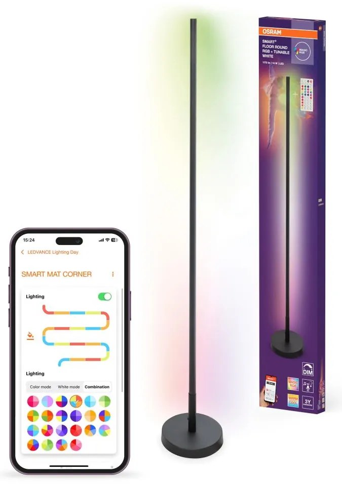 Osram - Lampada da terra LED RGBW dimmerabile SMART+ FLOOR LED/14W/230V Wi-Fi+telecomando
