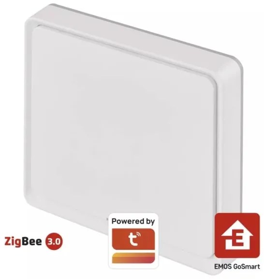 Interruttore 1 bottone GoSmart 1xCR2430 Tuya bianco