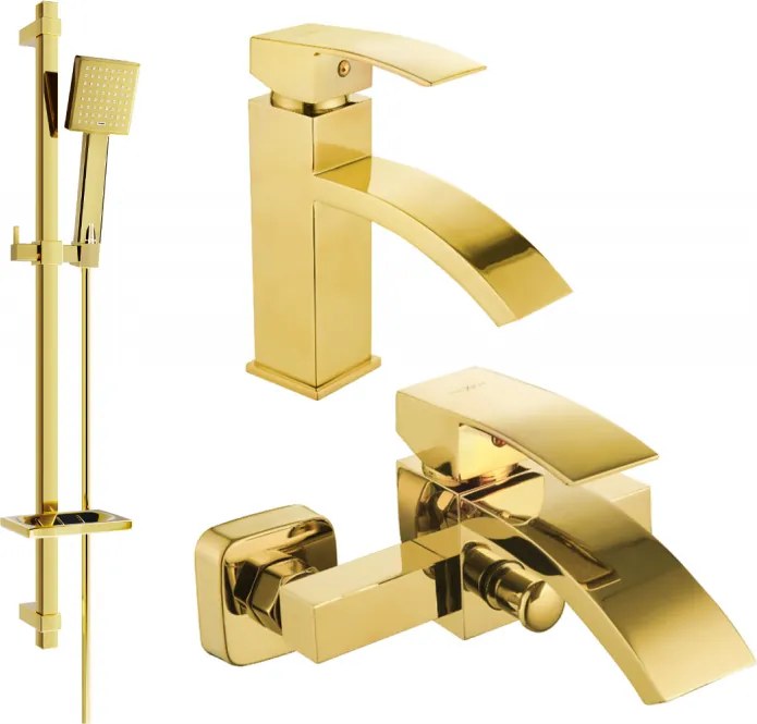 Mexen Libra DQ45 set da bagno, dorato - 745103DQ45-50