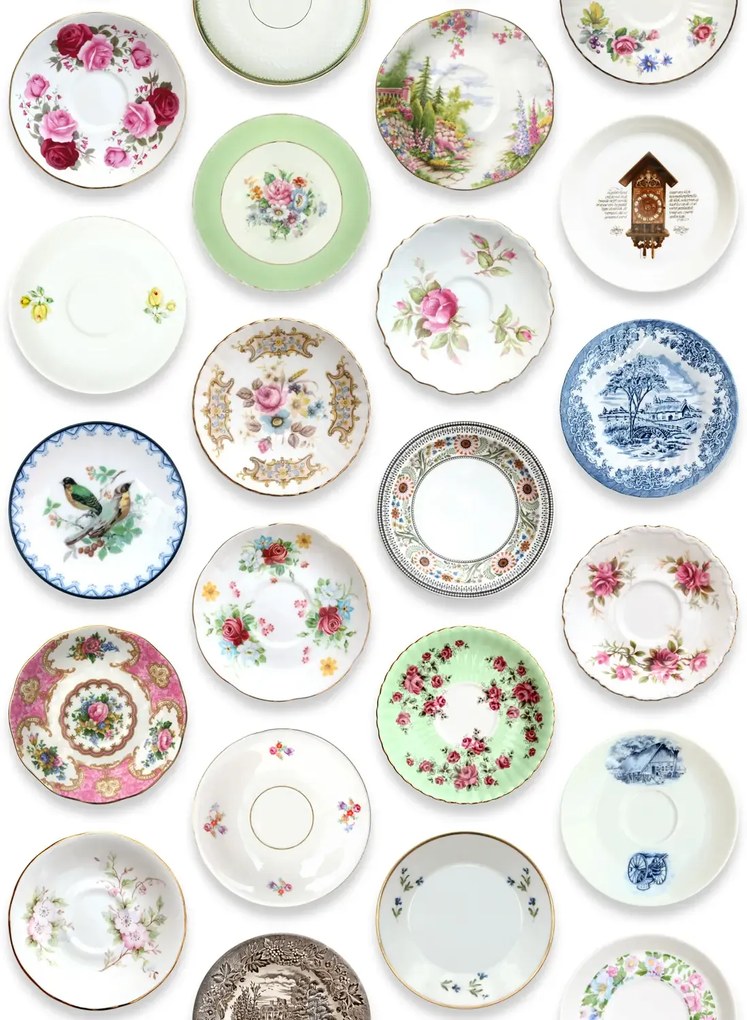 studio ditte Carta da parati Porcelain Colorful - Porcelain Colorful