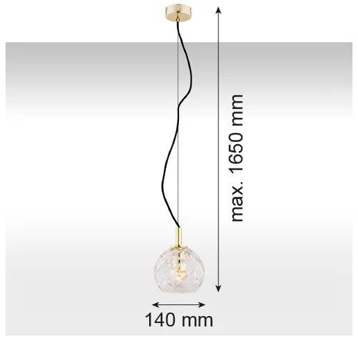 Argon 4200 - Lampadario  a sospensione OVIEDO 1xE27/15W/230V