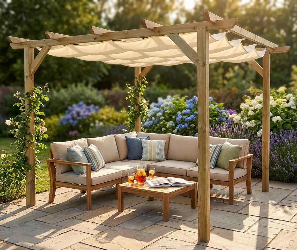 PIP - pergola da giardino in legno di pino impregnato in autoclave