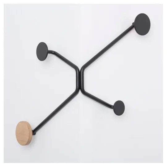 Gancio a parete nero per angolo esterno Hook - Gazzda