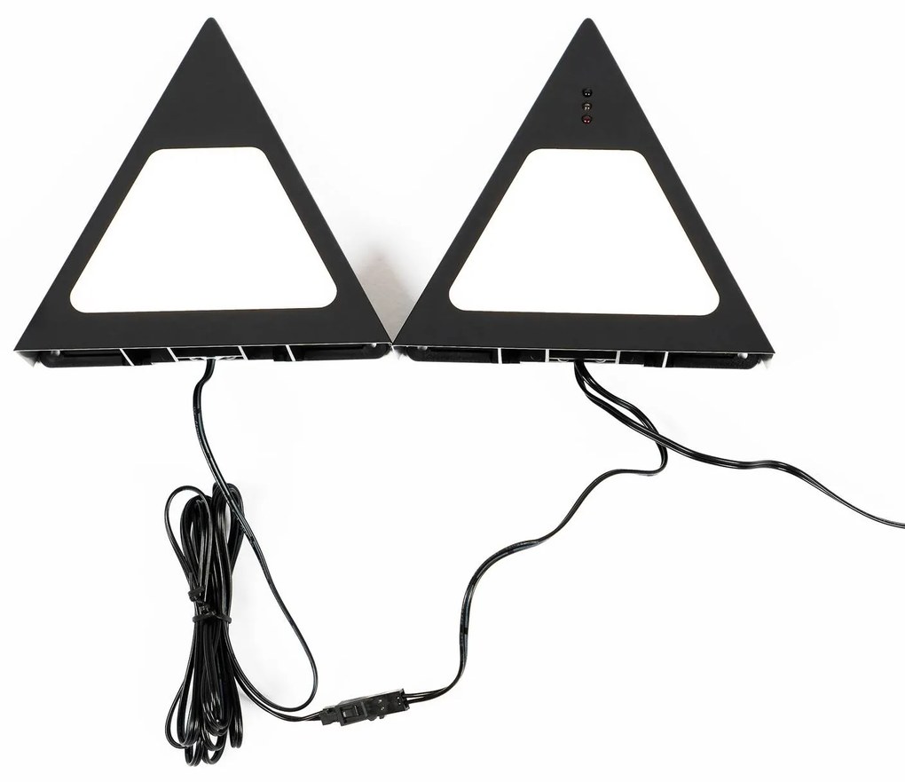 Lampada LED per mobili Prios Odia, nera, 2 pezzi.