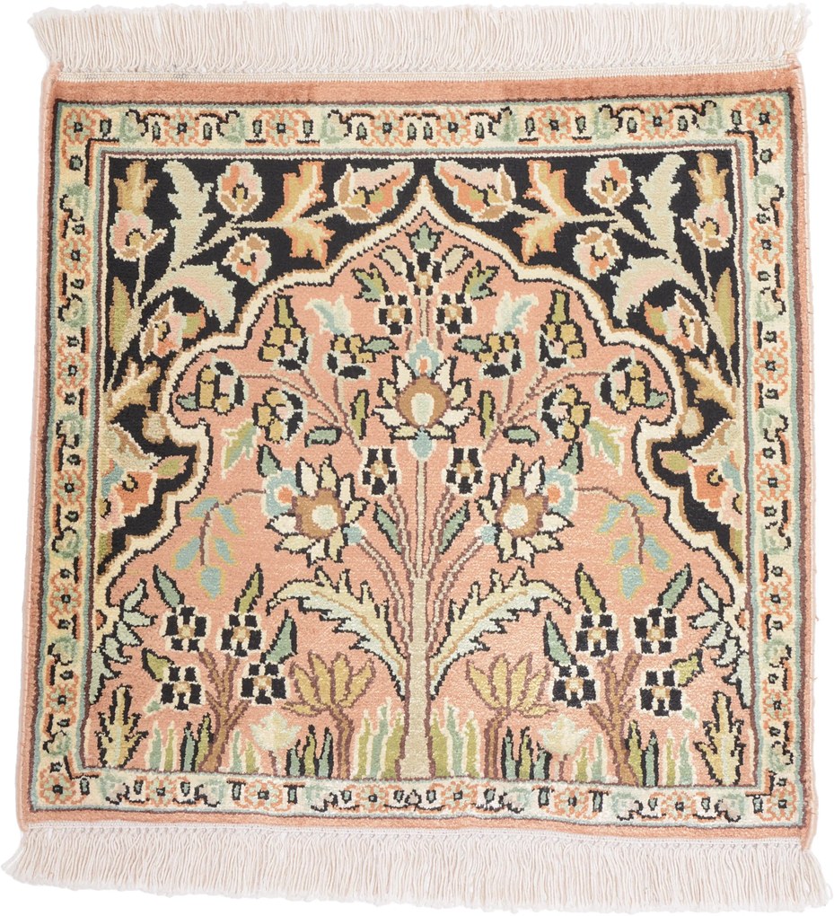 Cashmere Silk Tappeto orientale 50x50 (Indian) Annodato A Mano