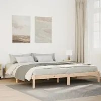 Letto Extra Lungo senza Materasso 200x220 cm in Legno di Pino 852426