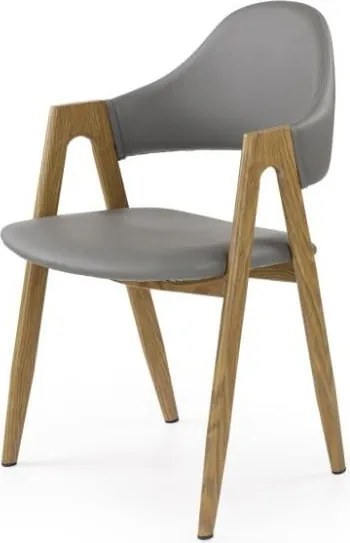 Sedia imbottita K247 grigio - H 80 cm