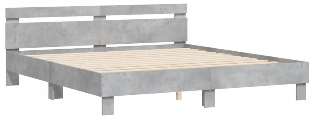 Giroletto testiera grigio cemento 200x200 cm legno multistrato