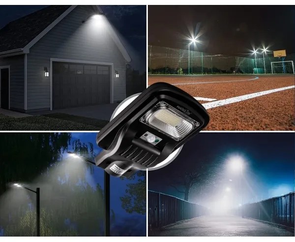 Lampada stradale solare LED con sensore LED/60W/6V 6500K IP65 + telecomando