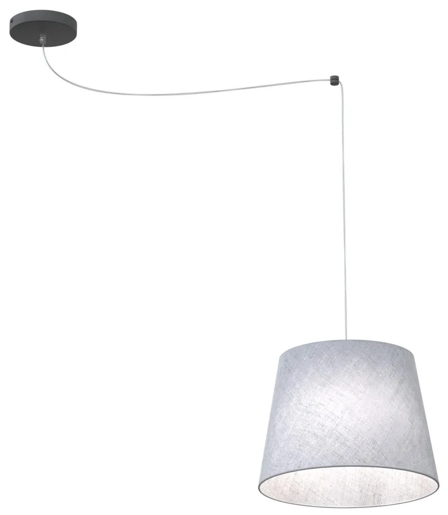 Sospensione 1 Luce Ascot Con Paralume Grigio