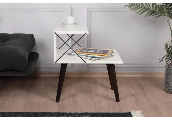 Comodino CROSS 55x50 cm bianco