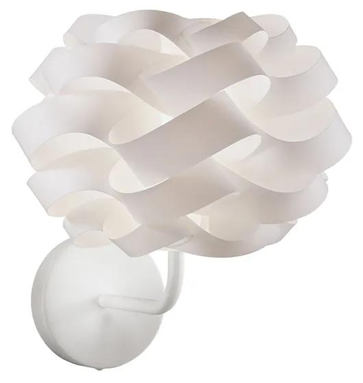 Applique Moderna 1 Luce Cloud In Polilux Bianco Made In Italy