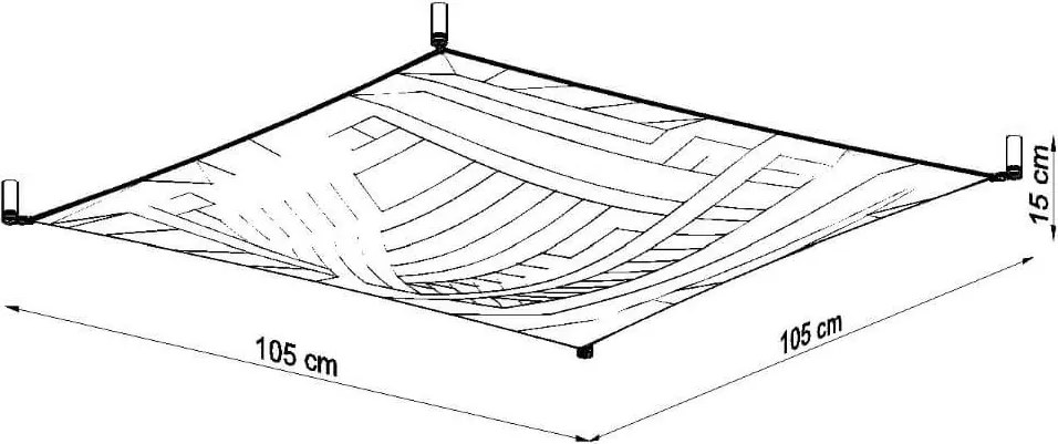 Lampada da Soffitto in Tessuto 4xG13 85W LUNA 2 Bianca