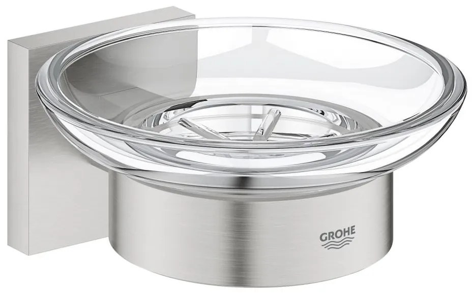 GROHE 41096DC0 - Portasapone START CUBE 110 x 56 x 125 mm in acciaio inox