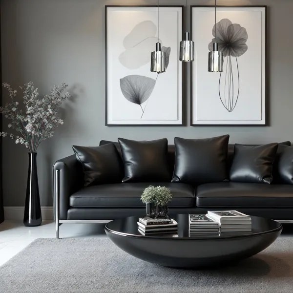 Lampadario a sospensione con filo ARCADIA 3xE27/60W/230V nero/fumé