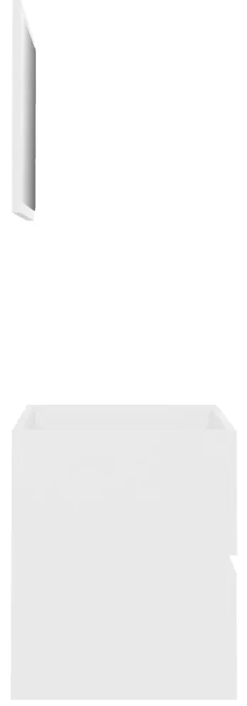 Set mobili da bagno 2 pz bianco in truciolato