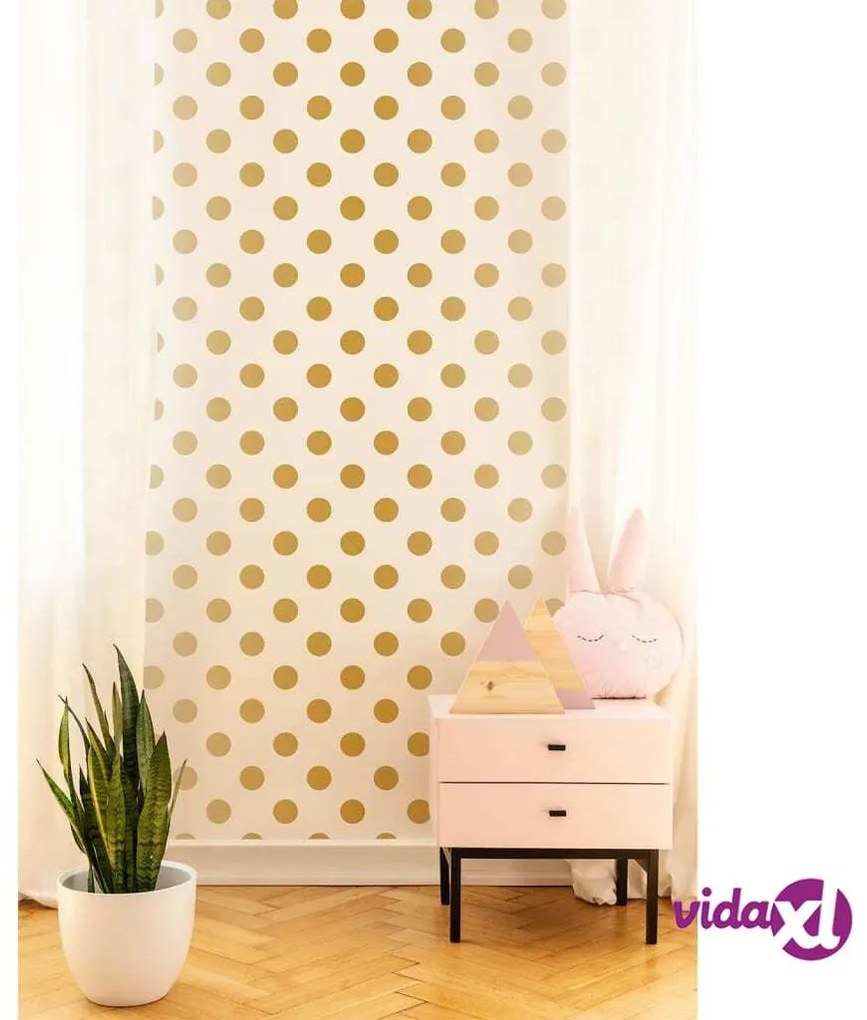 Noordwand Kids at Home Carta da Parati Dotty Gold Bianco e Oro 100105