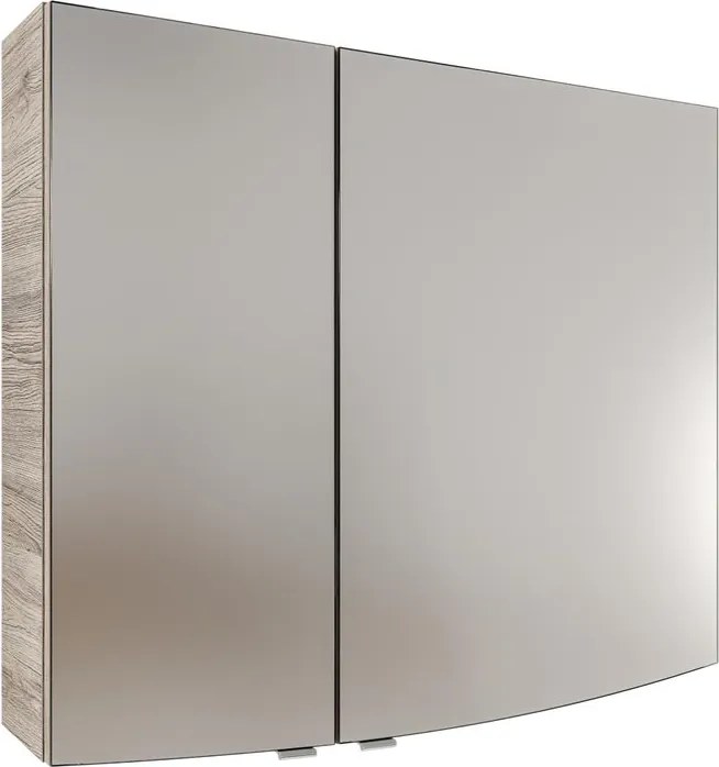 Specchio Contenitore Con Illuminazione PELIPAL rovere sanremo L 85 x H 70 x P 17 cm, completo di presa ed interuttore