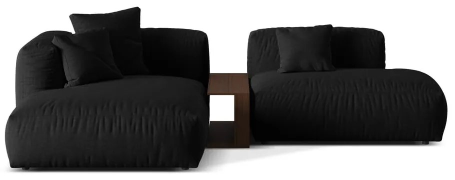 Divano angolare modulare nero (angolo sinistro) Martina - Micadoni Home